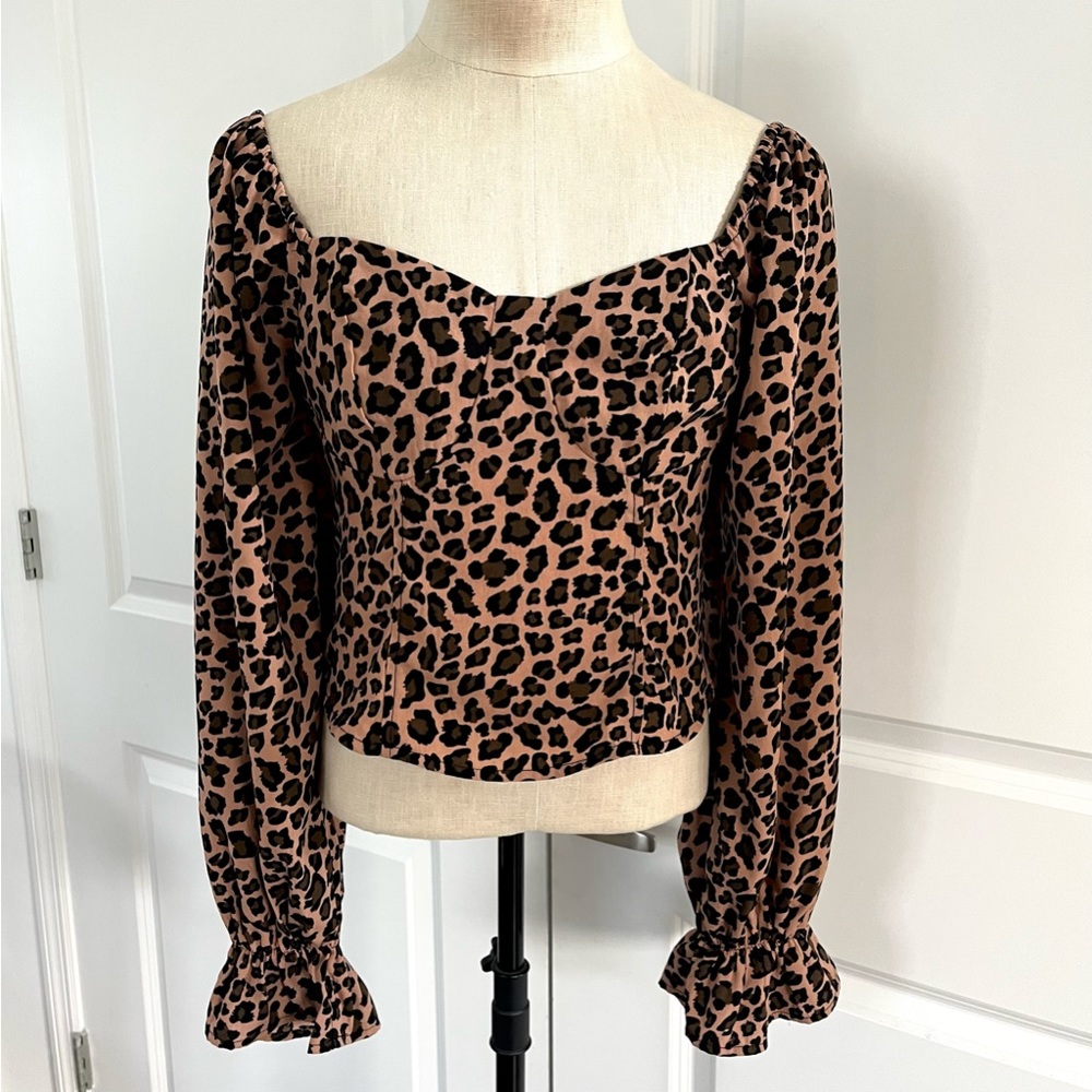 Pleione Sweetheart Bustier Long Sleeve Top